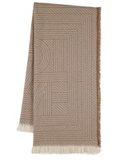 Totême Striped Monogram Wool Scarf