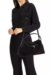 Totême Suede T-Lock Top-Handle Bag