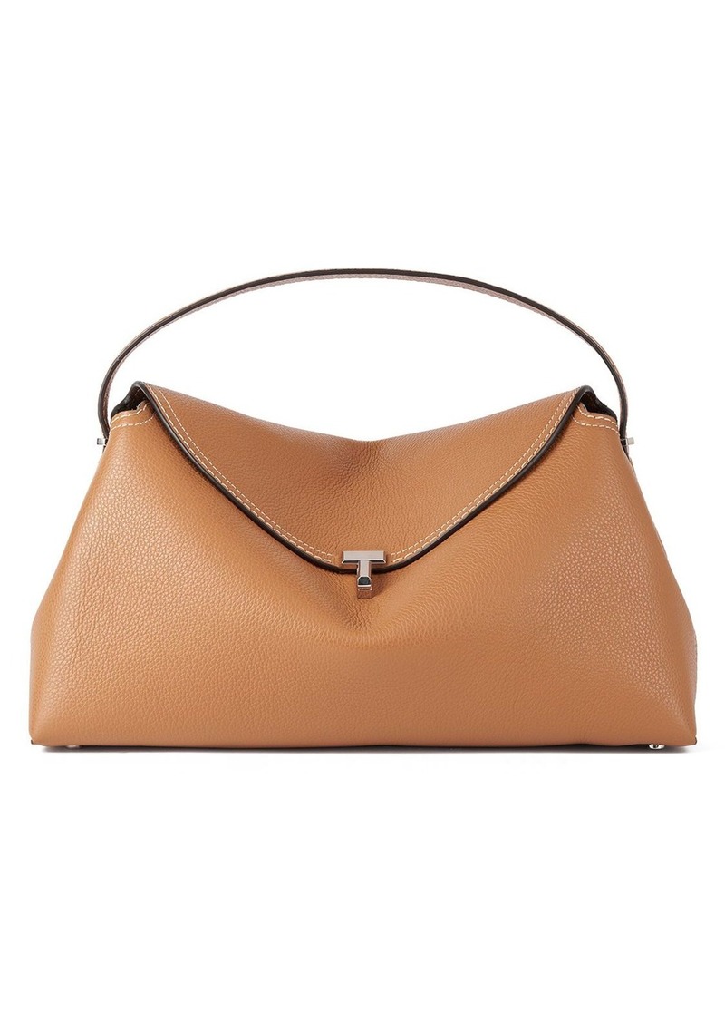 Totême T-lock Grain Leather Top Handle Bag