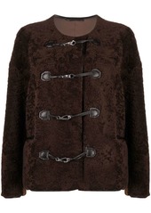 Totême teddy shearling clasp jacket