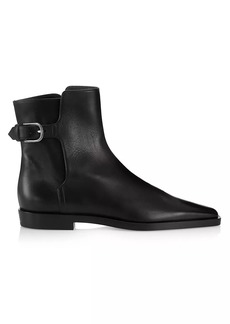 Totême The Belted Leather Ankle Boots