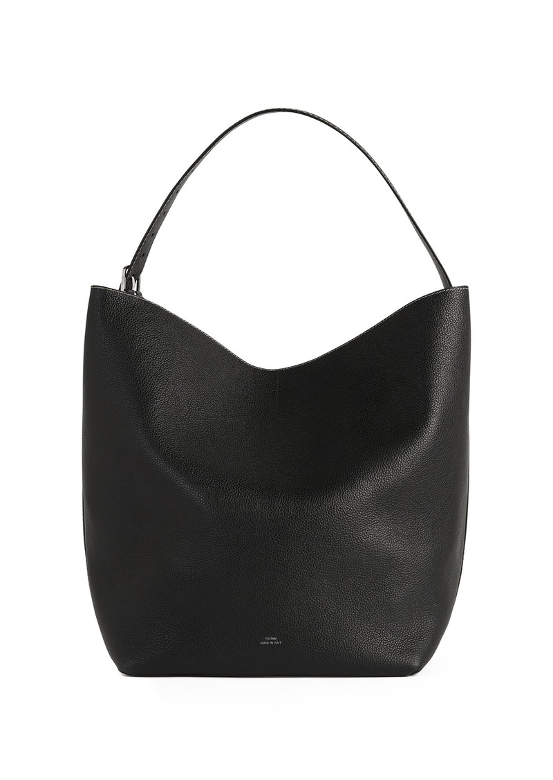 Totême Toteme - Belted Leather Tote Bag - Black - OS - Moda Operandi
