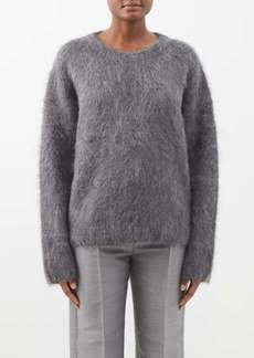 Totême Toteme - Boxy Alpaca-blend Sweater - Womens - Dark Grey