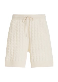 Totême Toteme - Cable-Knit Wool-Cashmere Shorts - White - S - Moda Operandi