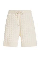 Totême Toteme - Cable-Knit Wool-Cashmere Shorts - White - M - Moda Operandi