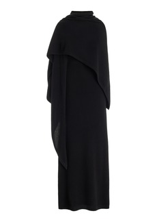 Totême Toteme - Cashmere Maxi Shawl Dress - Black - XS - Moda Operandi