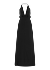 Totême Toteme - Double-Halter Silk Maxi Dress - Black - FR 36 - Moda Operandi