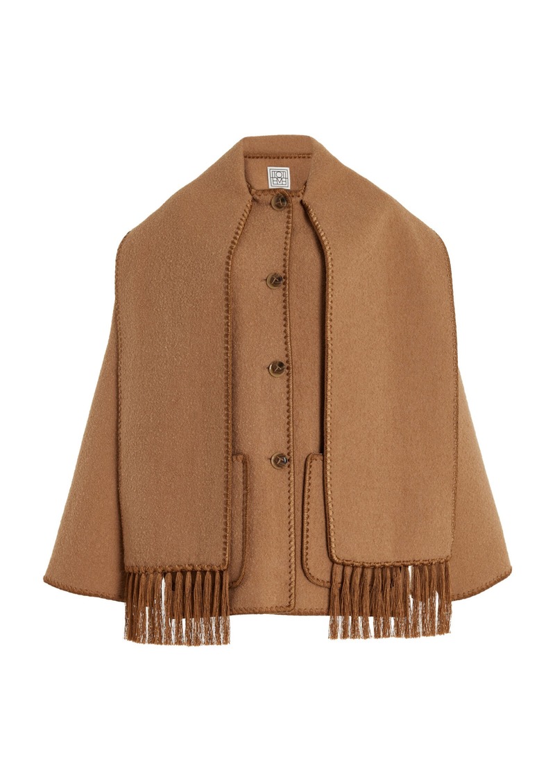 Totême Toteme - Embroidered Scarf Jacket - Brown - FR 36 - Moda Operandi