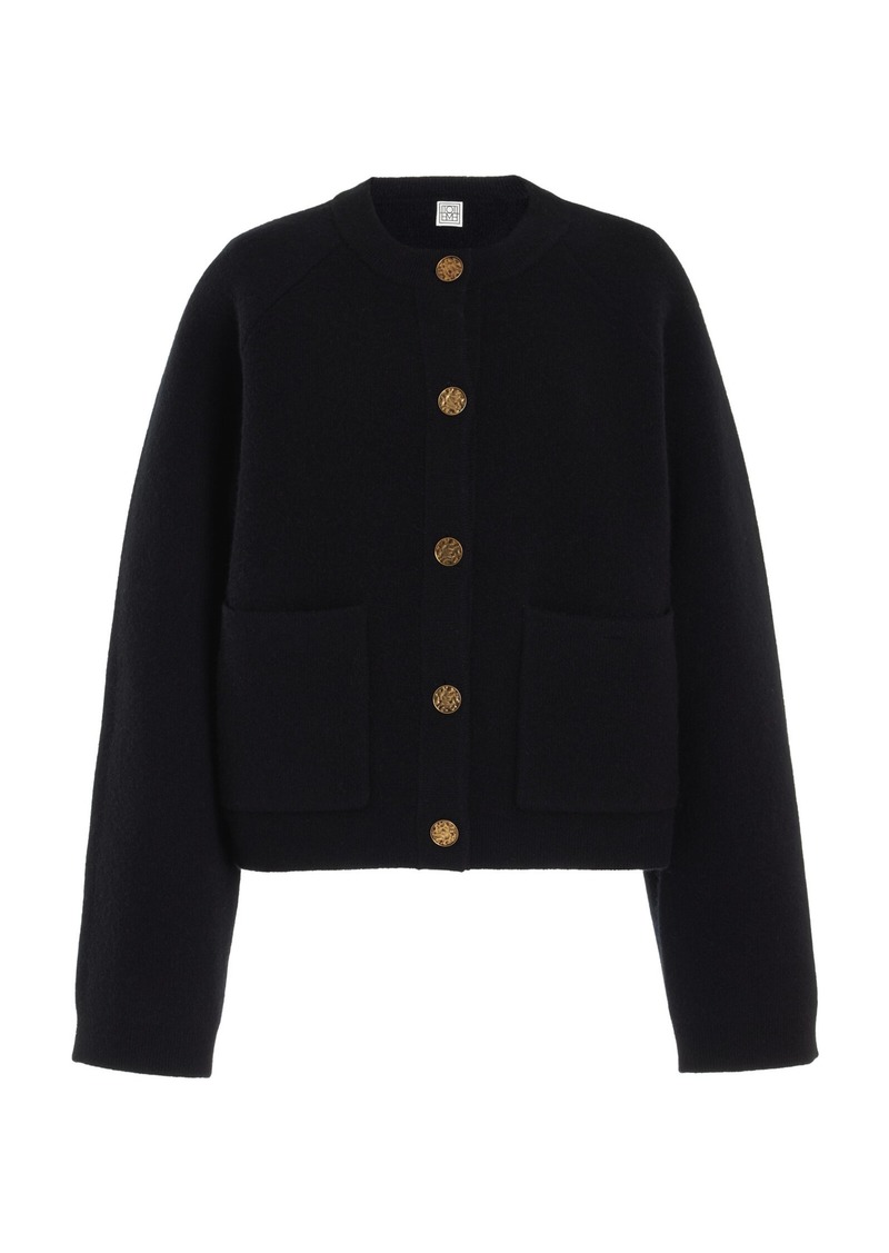 Totême Toteme - Hammered-Button Wool-Cashmere Cardigan - Black - S - Moda Operandi