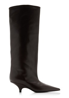 Totême Toteme - Leather Knee Boots - Brown - IT 37 - Moda Operandi