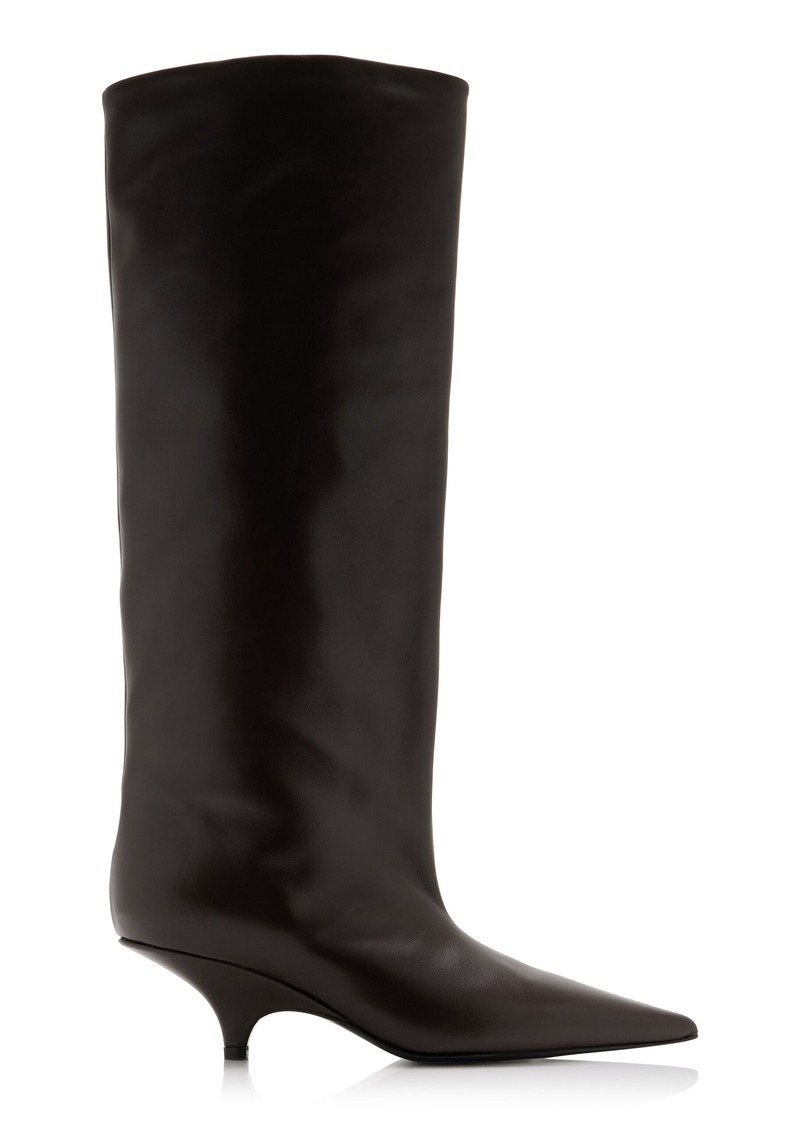 Totême Toteme - Leather Knee Boots - Brown - IT 36 - Moda Operandi