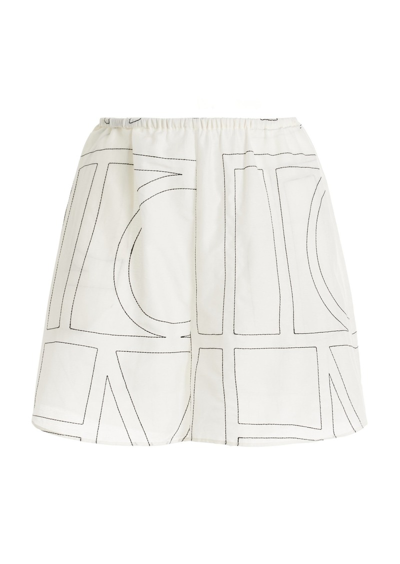 Totême Toteme - Monogram-Printed Cotton-Blend PJ Shorts - Black/white - FR 44 - Moda Operandi