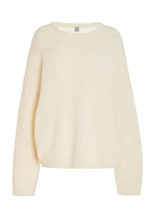Totême Toteme - Oversized Cotton-Blend Chenille-Knit Sweater - White - M - Moda Operandi