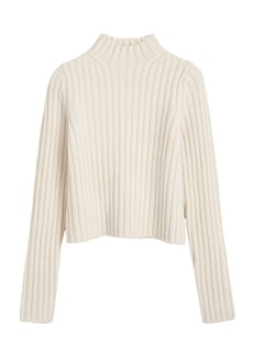 Totême Toteme - Petite Wool-Silk Sweater - White - L - Moda Operandi