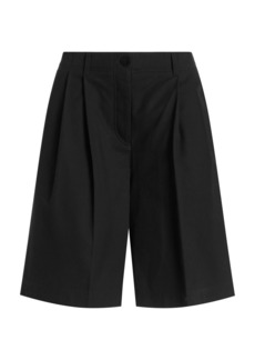 Totême Toteme - Pleated Cotton-Twill Shorts - Black - FR 40 - Moda Operandi