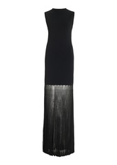Totême Toteme - Plissé Knit Maxi Dress - Black - L - Moda Operandi