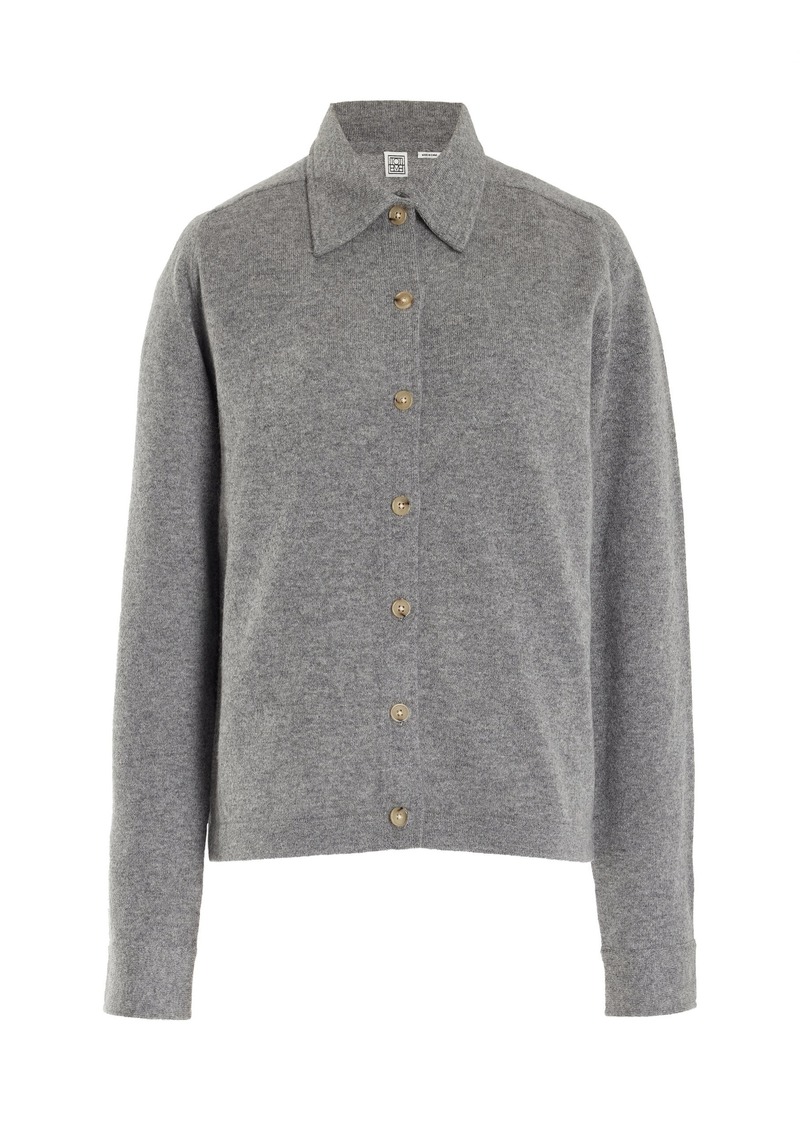 Totême Toteme - Raglan-Sleeve Cashmere Shirt - Grey - S - Moda Operandi