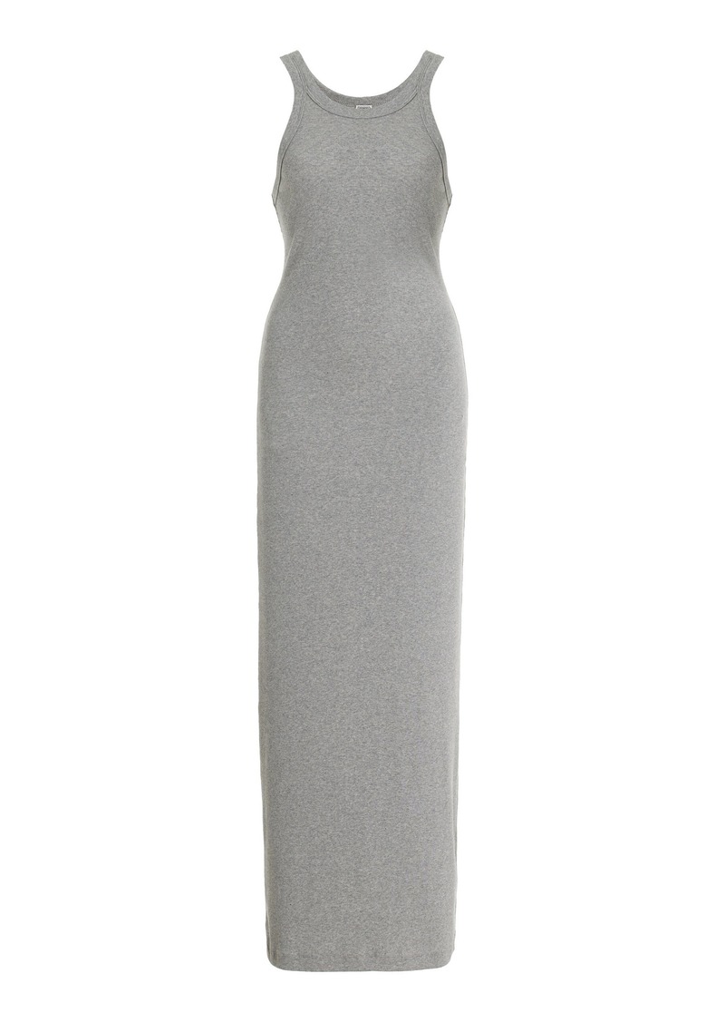 Totême Toteme - RIbbed-Knit Organic Cotton Maxi Dress - Grey - XS - Moda Operandi