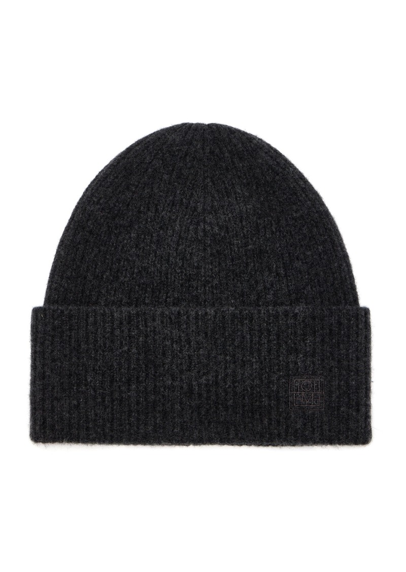 Totême Toteme - Ribbed Wool-Cashmere Beanie - Grey - OS - Moda Operandi