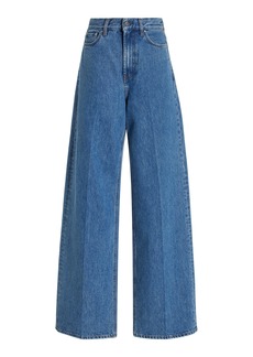 Totême Toteme - Rigid High-Rise Wide-Leg Jeans - Blue - 25 - Moda Operandi