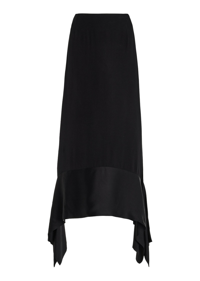 Totême Toteme - Satin-Sash Crepe Maxi Skirt - Black - FR 40 - Moda Operandi