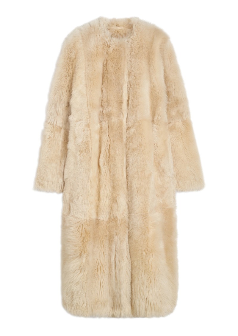 Totême Toteme - Shearling Coat - White - FR 34 - Moda Operandi