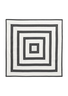 Totême Toteme - Striped Organic Cotton-Silk Scarf - Black/white - OS - Moda Operandi