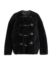 Totême Toteme - Teddy Shearling Clasp Jacket - Black - XS/S - Moda Operandi