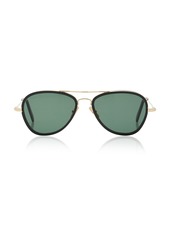 Totême Toteme - The Aviators Acetate Sunglasses - Black - OS - Moda Operandi