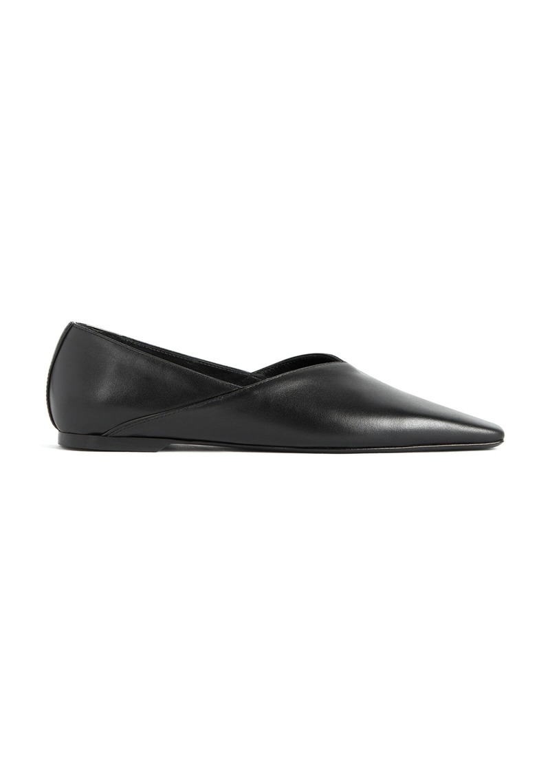 Totême Toteme - The Everyday Leather Flats - Black - IT 39 - Moda Operandi