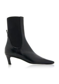 Totême Toteme - The Mid Heel Leather Boots - Black - IT 38 - Moda Operandi