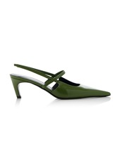 Totême Toteme - The Sharp Leather Slingback Pumps - Green - IT 38 - Moda Operandi