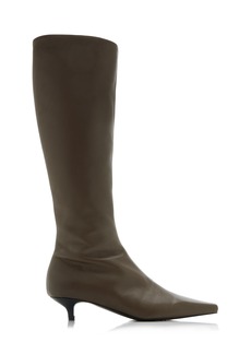 Totême Toteme - The Slim Leather Knee Boots - Brown - IT 40 - Moda Operandi