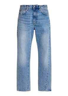 Totême Toteme - Twisted-Seam Rigid Mid-Rise Straight-Leg Jeans - Blue - 30 - Moda Operandi
