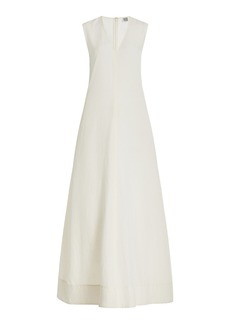 Totême Toteme - Woven Maxi Dress - White - FR 38 - Moda Operandi