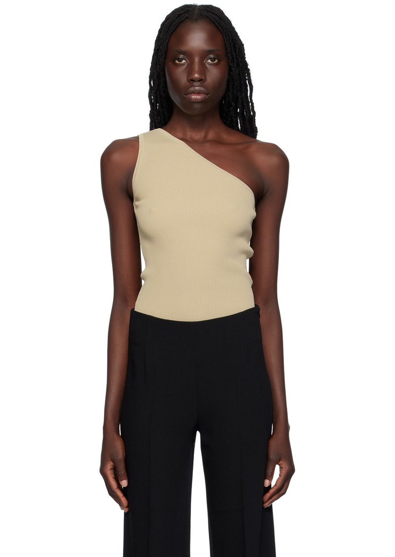 Totême TOTEME Beige Single-Shoulder Tank Top