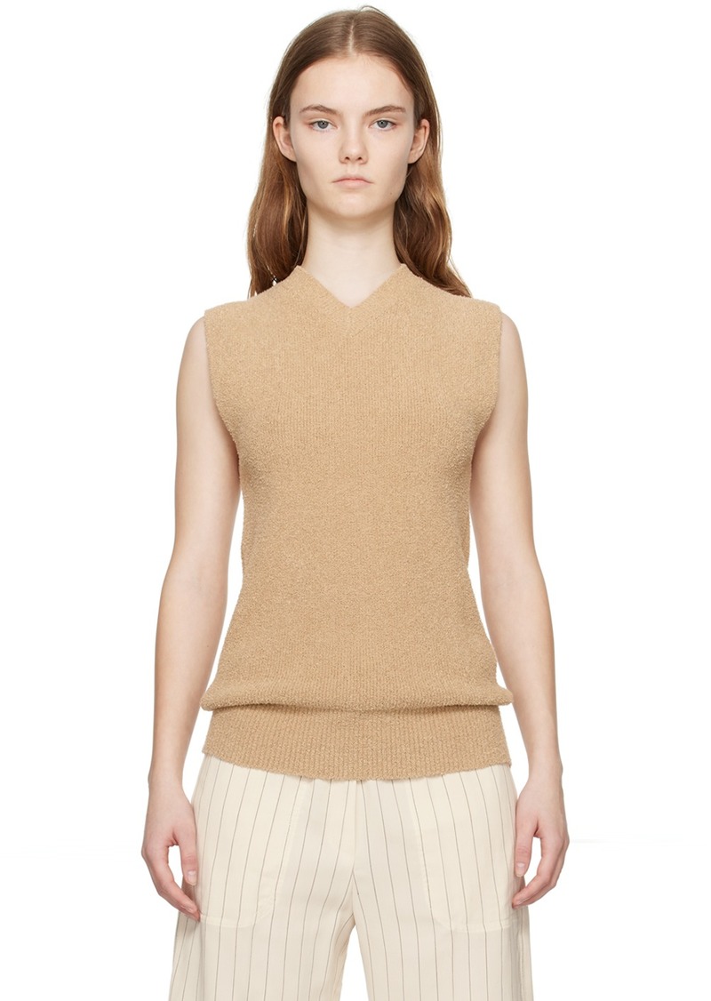 Totême TOTEME Beige V-Neck Tank Top