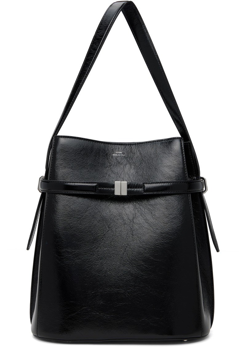 Totême TOTEME Black Belted Naplack Leather Bucket Bag