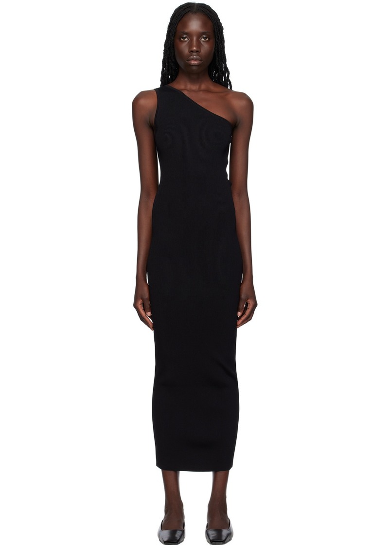 Totême TOTEME Black Single-Shoulder Maxi Dress