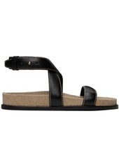 Totême TOTEME Black 'The Leather Chunky' Sandals