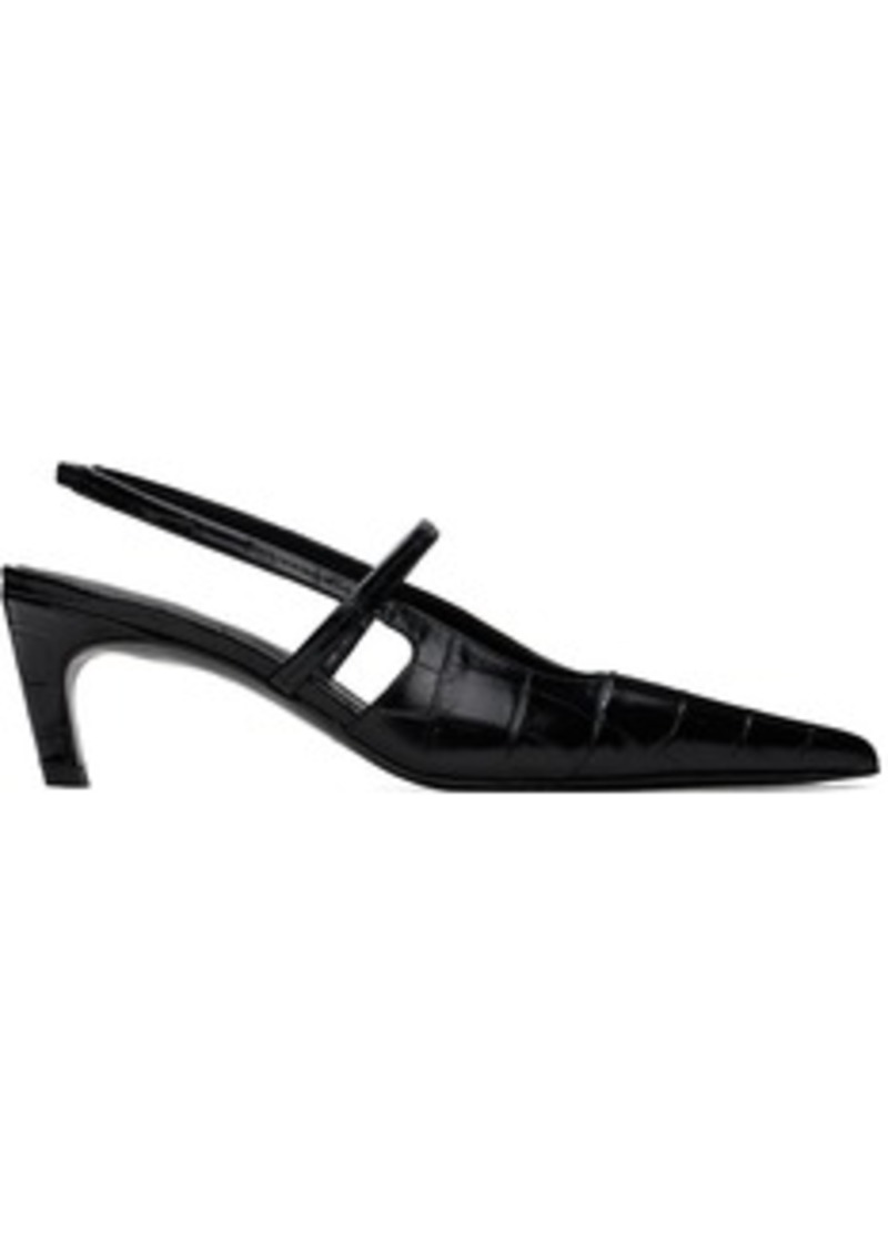 Totême TOTEME Black 'The Sharp Slingback' Heels