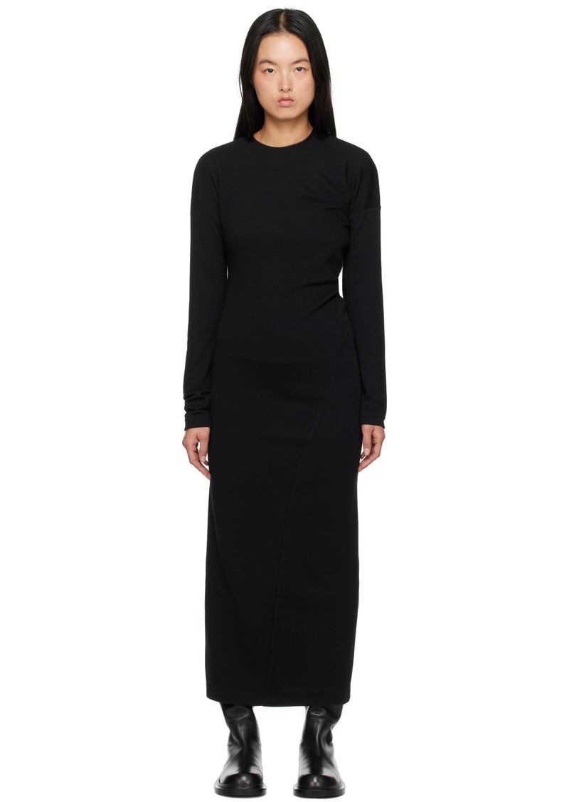 Totême TOTEME Black Twisted Jersey Midi Dress