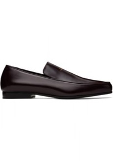 Totême TOTEME Burgundy 'The Oval' Loafers