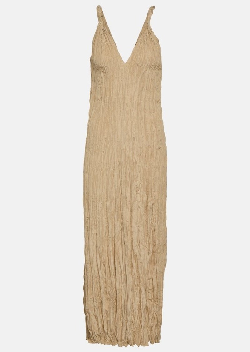 Totême Toteme Crinkled silk slip dress