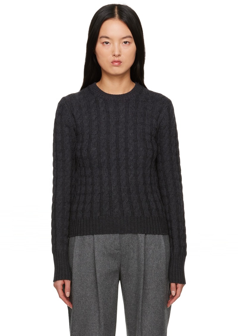 Totême TOTEME Gray Cable Knit Sweater