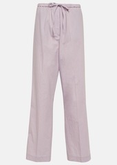 Totême Toteme High-rise straight cotton-blend pants