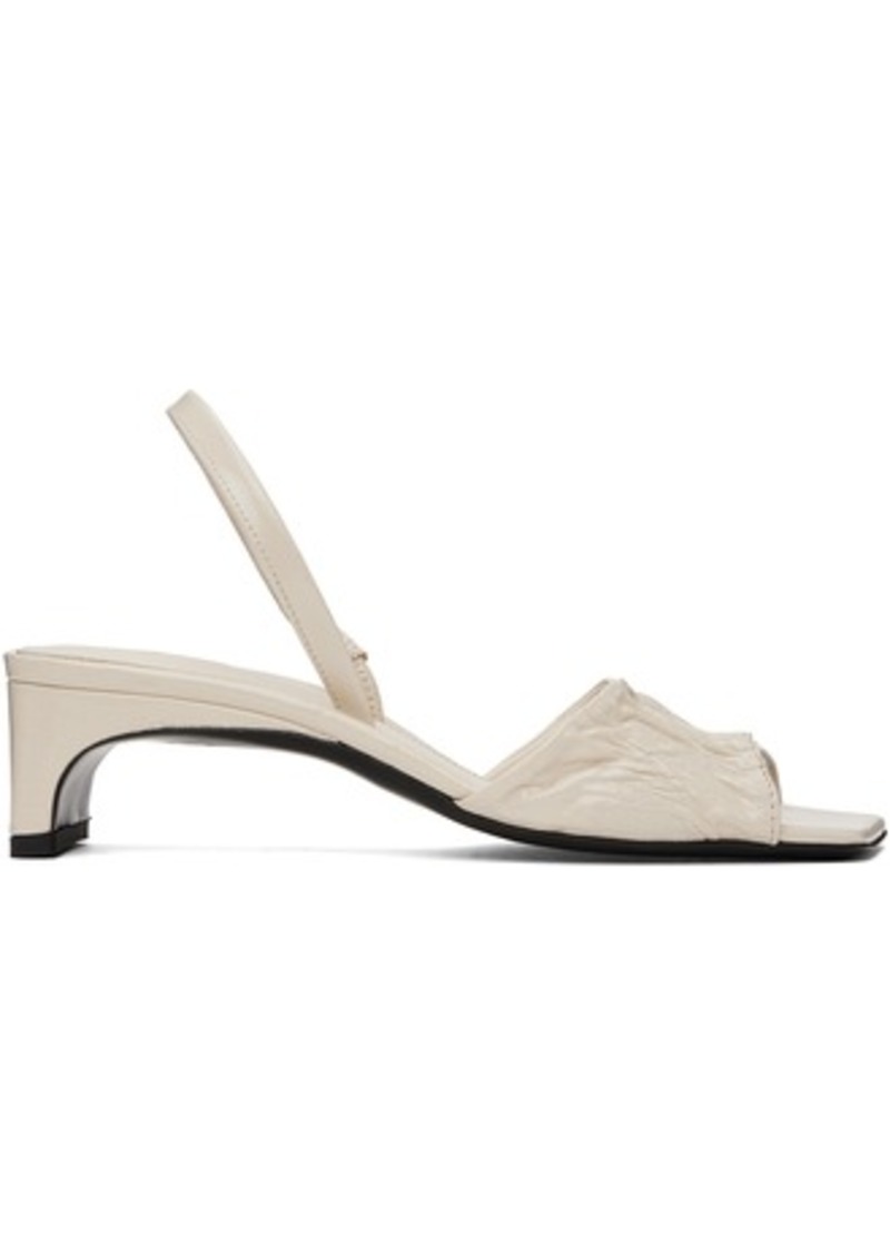 Totême TOTEME Off-White 'The Gathered Scoop' Heeled Sandals