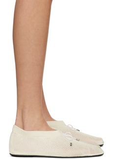 Totême TOTEME Off-White 'The Knitted' Ballerina Flats