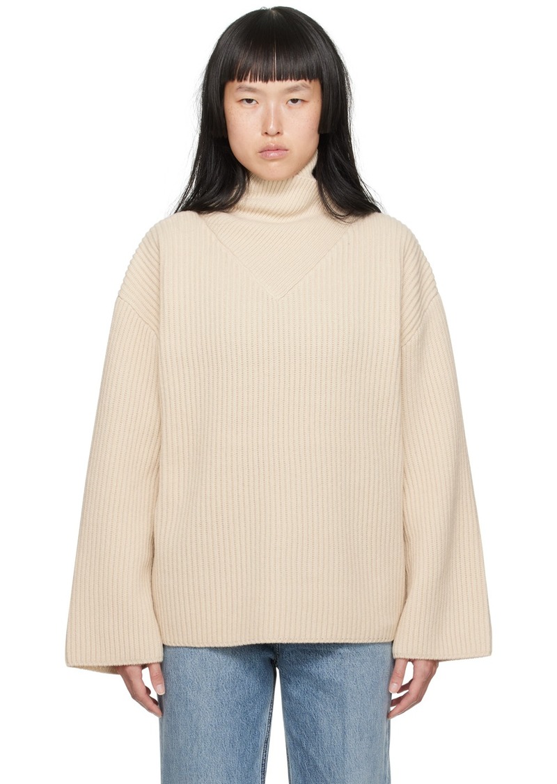 Totême TOTEME Off-White Wrapped Turtleneck