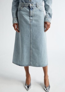 Totême TOTEME Organic Cotton Denim Midi Skirt